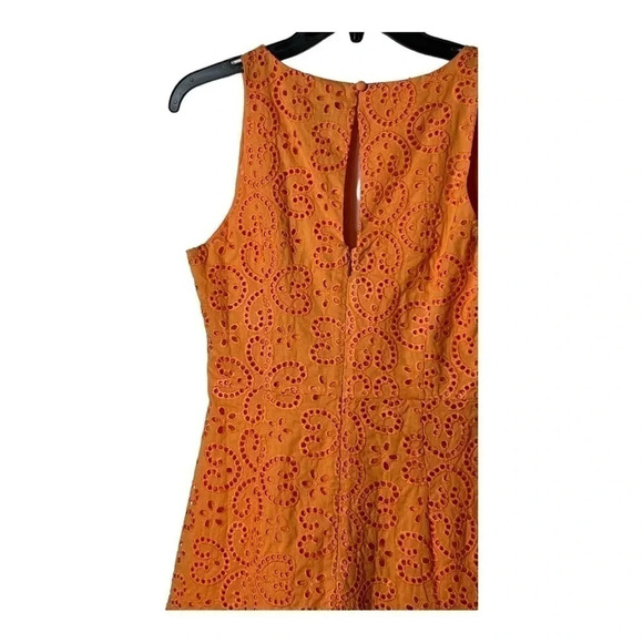 1407. MINKPINK HUXTON MINI COTTON DRESS ORANGE IN COLOR SIZE MEDIUM EYELET LACE - Picture 10 of 11